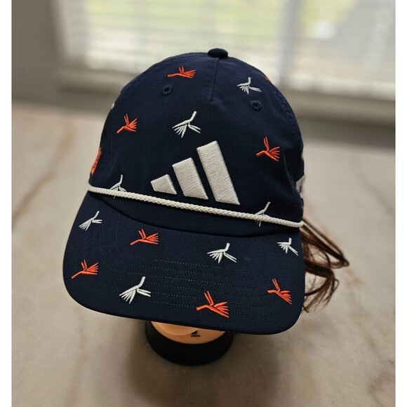 NWT Adidas Men's Summer Open Hat Snapback | Navy Blue TJGT Gold Rope - Picture 2 of 5